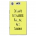 TPU0XZ1COMPGENIALEJAUNE - Coque souple pour Sony Xperia XZ1 Compact avec impression Motifs Chiante mais Géniale jaune