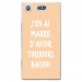 TPU0XZ1COMPRAISONBEIGE - Coque souple pour Sony Xperia XZ1 Compact avec impression Motifs marre d'avoir raison beige