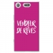 TPU0XZ1COMPVENDREVEFUSHIA - Coque souple pour Sony Xperia XZ1 Compact avec impression Motifs vendeur de rêves fushia