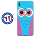 TPU0Y62019CHOUETTE3 - Coque souple pour Huawei Y6 (2019) avec impression Motifs chouette bleue et rose