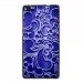 TPU1ASCENDP8ARABESQUEBLEU - Coque Souple en gel noir pour Huawei Ascend P8 avec impression Motifs arabesque bleu