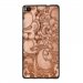 TPU1ASCENDP8ARABESQUEBRONZE - Coque Souple en gel noir pour Huawei Ascend P8 avec impression Motifs arabesque bronze