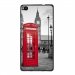 TPU1ASCENDP8CABINEUK - Coque Souple en gel noir pour Huawei Ascend P8 avec impression Motifs cabine téléphonique UK rouge