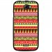 TPU1BARRYAZTEQUEJAUROU - Coque souple pour Wiko Barry avec impression Motifs aztèque jaune et rouge