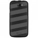 TPU1BARRYBANDESGRISES - Coque souple pour Wiko Barry avec impression Motifs bandes grises