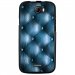 TPU1BARRYCAPITONBLEU - Coque souple pour Wiko Barry avec impression Motifs effet capitonné bleu