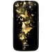 TPU1BARRYPAPILLONSDORES - Coque souple pour Wiko Barry avec impression Motifs papillons dorés
