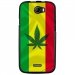 TPU1BARRYRASTA - Coque souple pour Wiko Barry avec impression Motifs rasta