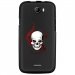 TPU1BARRYSKULLTRIBAL - Coque souple pour Wiko Barry avec impression Motifs tête de mort sur fond tribal