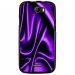 TPU1BARRYSOIEMAUVE - Coque souple pour Wiko Barry avec impression Motifs soie drapée mauve