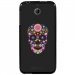 TPU1DES510SKULLFLEUR - Coque souple pour HTC Desire 510 avec impression Motifs crâne en fleurs