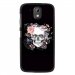 TPU1DES526SKULLFLOWER - Coque souple pour HTC Desire 526 avec impression Motifs skull fleuri