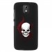 TPU1DES526SKULLTRIBAL - Coque souple pour HTC Desire 526 avec impression Motifs tête de mort sur fond tribal