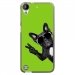 TPU1DES530CHIENVVERT - Coque souple pour HTC Desire 530 avec impression Motifs chien à lunettes sur fond vert
