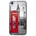 TPU1DES820CABINEUK - Coque Souple en gel noir pour HTC Desire 820 avec impression Motifs cabine téléphonique UK rouge