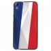 TPU1DES820DRAPFRANCE - Coque Souple en gel noir pour HTC Desire 820 avec impression Motifs drapeau de la France