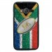 TPU1G318BALLONAFRIQUESUD - Coque Souple en gel pour Samsung Galaxy Trend 2 Lite avec impression ballon de rugby et drapeau de l
