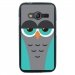 TPU1G318CHOUETTE2 - Coque Souple en gel pour Samsung Galaxy Trend 2 Lite avec impression chouette endormie bleue et gris