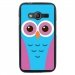 TPU1G318CHOUETTE3 - Coque Souple en gel pour Samsung Galaxy Trend 2 Lite avec impression chouette rose et bleue