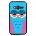 TPU1G318CHOUETTE4 - Coque Souple en gel pour Samsung Galaxy Trend 2 Lite avec impression chouette endormie rose et bleue