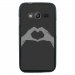 TPU1G318MAINCOEUR - Coque Souple en gel pour Samsung Galaxy Trend 2 Lite avec impression mains en forme de coeur