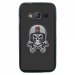 TPU1G318SKULLCASQUE - Coque Souple en gel pour Samsung Galaxy Trend 2 Lite avec impression tête de mort avec un casque de