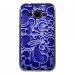 TPU1GALJ1ARABESQUEBLEU - Coque souple pour Samsung Galaxy J1 SM-J100F avec impression Motifs arabesque bleu