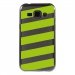 TPU1GALJ1BANDESVERTES - Coque souple pour Samsung Galaxy J1 SM-J100F avec impression Motifs bandes vertes