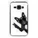 TPU1GALJ1CHIENVBLANC - Coque souple pour Samsung Galaxy J1 SM-J100F avec impression Motifs chien à lunettes sur fond blanc