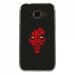 TPU1GALJ1DARKROUGE - Coque souple pour Samsung Galaxy J1 SM-J100F avec impression Motifs Dark rouge