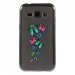 TPU1GALJ1PAPILLONS - Coque souple pour Samsung Galaxy J1 SM-J100F avec impression Motifs papillons colorés