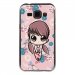 TPU1GALJ1PETITEFILLE - Coque souple pour Samsung Galaxy J1 SM-J100F avec impression Motifs petite fille manga