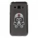 TPU1GALJ1SKULLCASQUE - Coque souple pour Samsung Galaxy J1 SM-J100F avec impression Motifs tête de mort avec un casque de