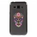 TPU1GALJ1SKULLFLEUR - Coque souple pour Samsung Galaxy J1 SM-J100F avec impression Motifs crâne en fleurs