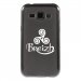TPU1GALJ1TRISKEL - Coque souple pour Samsung Galaxy J1 SM-J100F avec impression Motifs Triskel Celte blanc