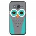 TPU1GALJ5CHOUETTE1 - Coque Souple en gel pour Samsung Galaxy J5 avec impression Motifs chouette bleue et grise