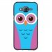 TPU1GALJ5CHOUETTE3 - Coque Souple en gel pour Samsung Galaxy J5 avec impression Motifs chouette rose et bleue