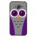 TPU1GALJ5CHOUETTE5 - Coque Souple en gel pour Samsung Galaxy J5 avec impression Motifs chouette mauve et grise