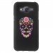 TPU1GALJ5SKULLFLEUR - Coque Souple en gel pour Samsung Galaxy J5 avec impression Motifs crâne en fleurs sur fond noir