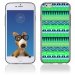 TPU1IPHONE6AZTEQUEBLEUVERT - Coque Souple en gel pour Apple iPhone 6 avec impression aztèque bleu et vert