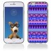 TPU1IPHONE6AZTEQUEBLEUVIOLET - Coque Souple en gel pour Apple iPhone 6 avec impression aztèque bleu et violet