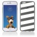 TPU1IPHONE6BANDESBLANCHES - Coque Souple en gel pour Apple iPhone 6 avec impression bandes blanches