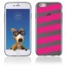 TPU1IPHONE6BANDESFUSHIAS - Coque Souple en gel pour Apple iPhone 6 avec impression bandes fushias
