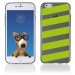 TPU1IPHONE6BANDESVERTES - Coque Souple en gel pour Apple iPhone 6 avec impression bandes vertes