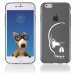 TPU1IPHONE6CRANE - Coque Souple en gel pour Apple iPhone 6 avec impression crâne blanc