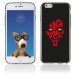 TPU1IPHONE6DARKROUGE - Coque Souple en gel pour Apple iPhone 6 avec impression Dark rouge