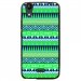 TPU1LBELLO2AZTEQUEBLEUVER - Coque souple pour LG Bello II avec impression Motifs aztèque bleu et vert
