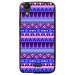 TPU1LBELLO2AZTEQUEBLEUVIO - Coque souple pour LG Bello II avec impression Motifs aztèque bleu et violet