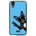 TPU1LBELLO2CHIENVBLEU - Coque souple pour LG Bello II avec impression Motifs chien à lunettes sur fond bleu