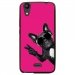 TPU1LBELLO2CHIENVFUSHIA - Coque souple pour LG Bello II avec impression Motifs chien à lunettes sur fond fushia